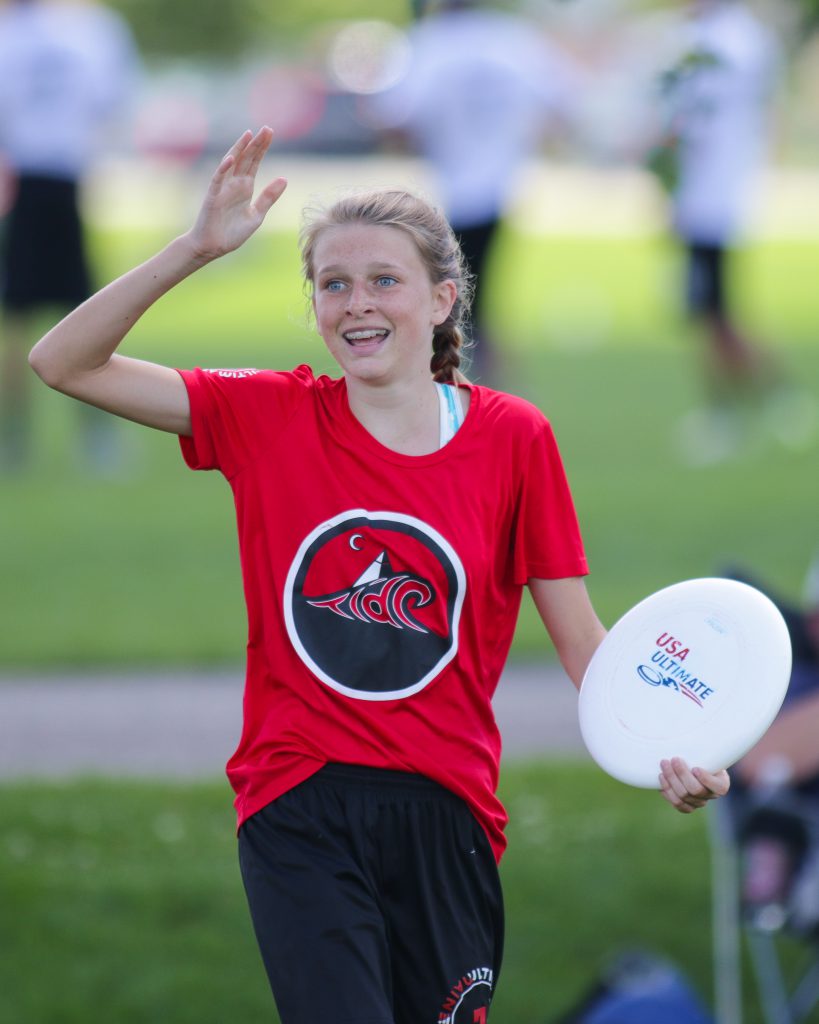 BLAINE, MN: Seattle Hydra vs Maine Rip Tide in the U16 Girls Final. USA Ultimate Youth Club Championships. August 14, 2016. © Alex Fraser for UltiPhotos.com